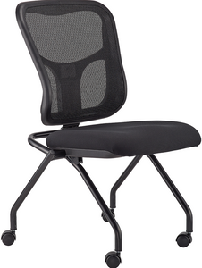 Black Fabric Seat Swivel Adjustable Task Chair Mesh Back Plastic Frame