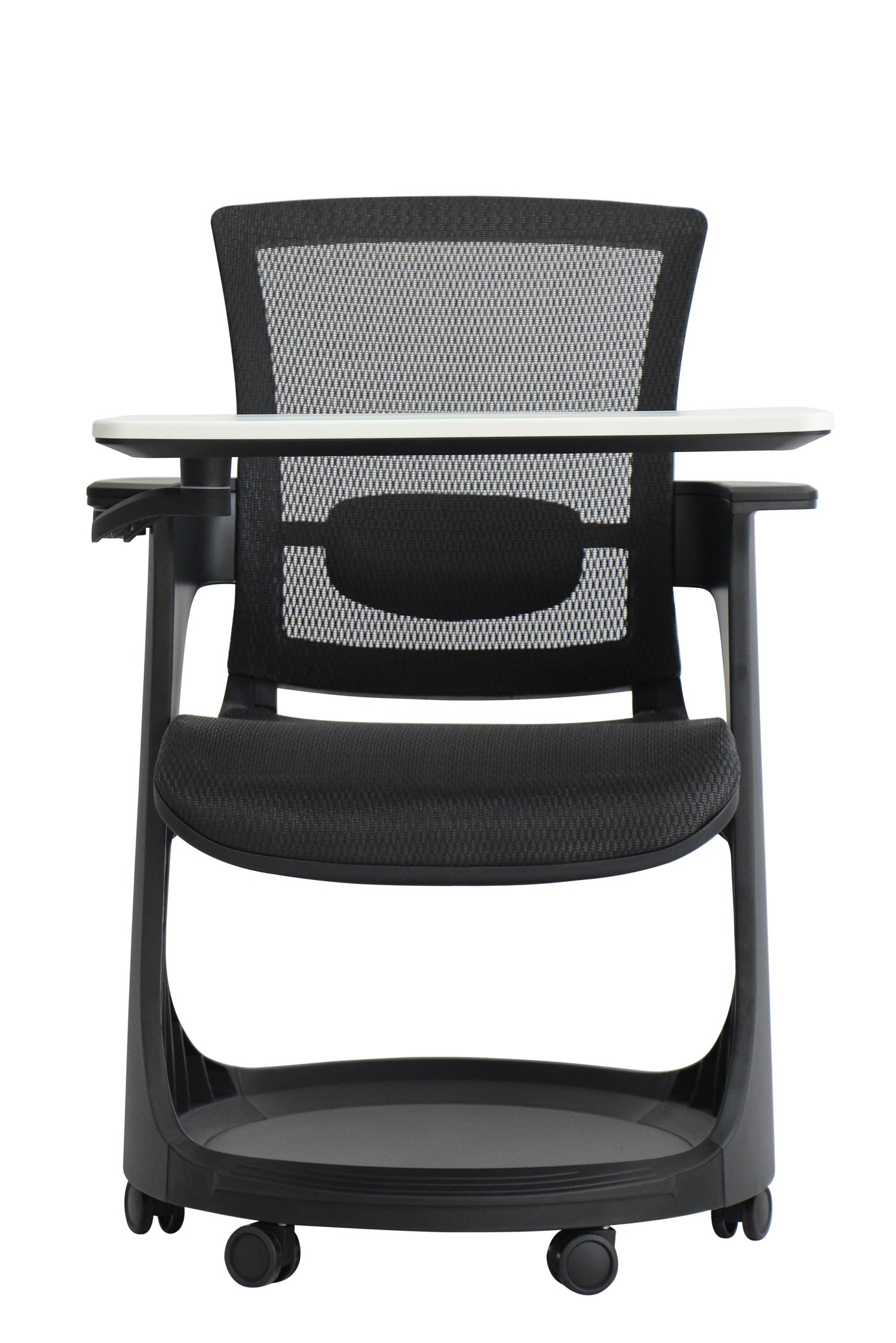 Black Mesh Seat Swivel Adjustable Task Chair Mesh Back Plastic Frame