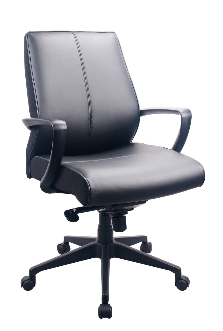 25.5" X 28.75" X 40" Black Leather Chair