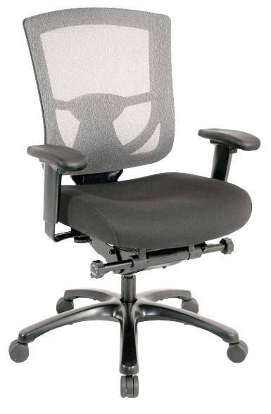 Blue Fabric Seat Swivel Adjustable Task Chair Mesh Back Plastic Frame - 99fab 