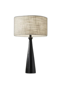 Brushed Steel Metal Finish Tapered Basectable Lamp