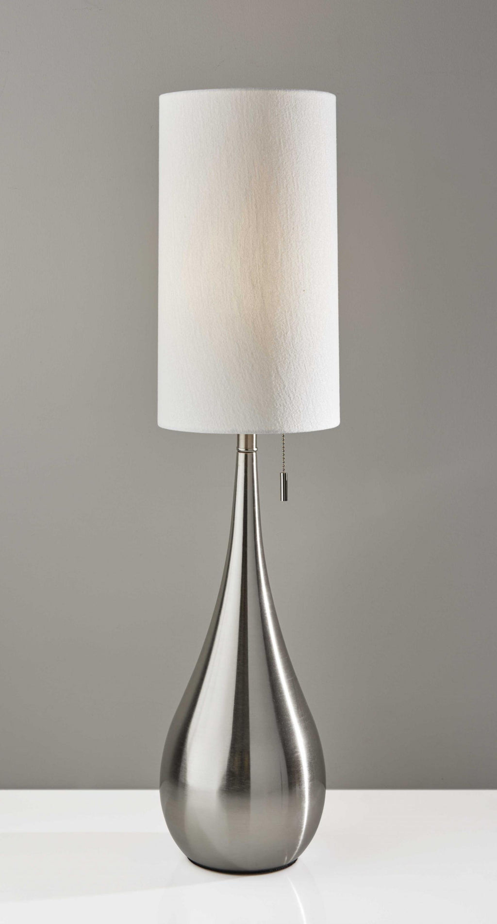 Brushed Steel Metal Teardrop Table Lamp - 99fab 