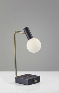 Retro White Globe Led Desk Lamp