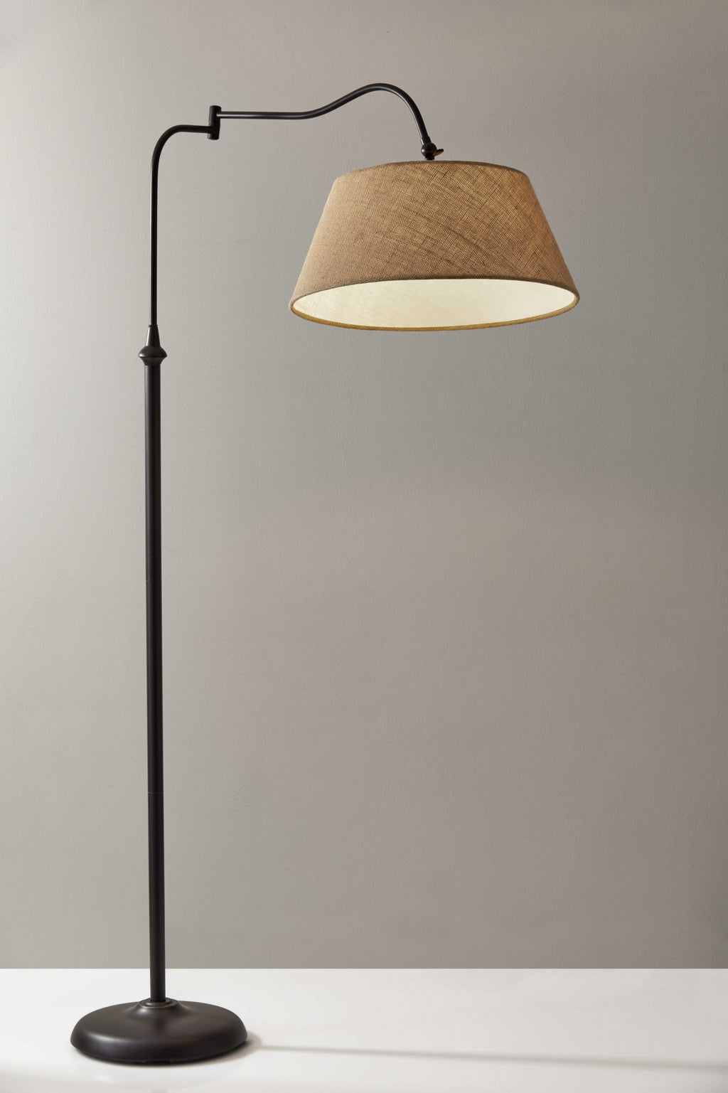 Dark Bronze Metal Floor Lamp with Adjustable Swing Arm - 99fab 