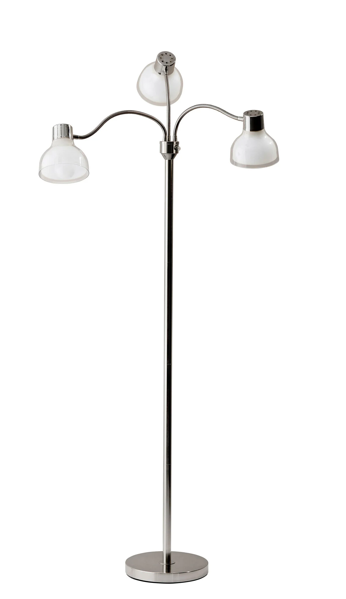 69" Three Light Tree Floor Lamp With Clear Bowl Shade