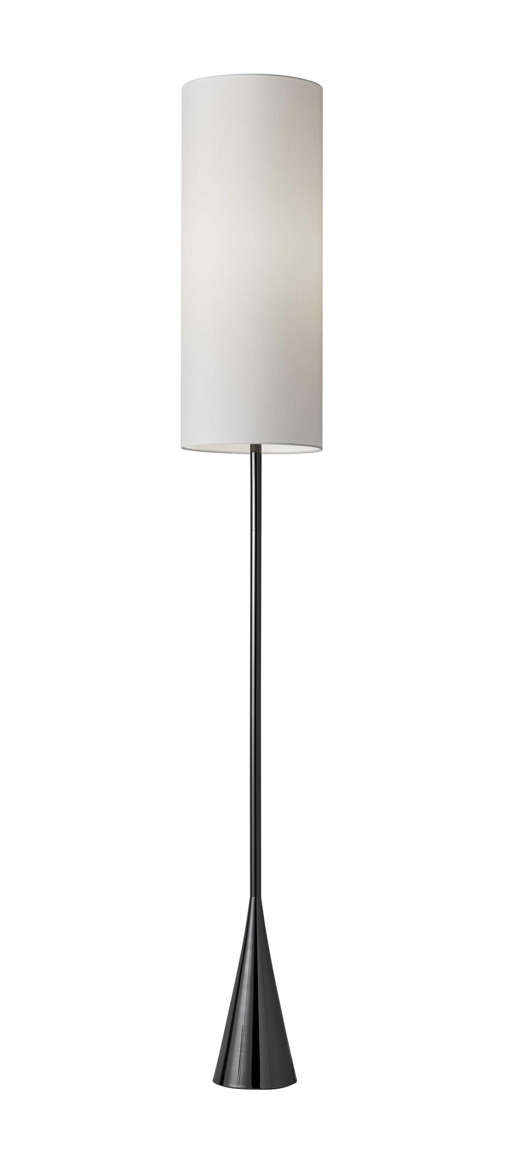 Dramatic Floor Lamp Bell Shaped Base In Black Nickel Finish Metal - 99fab 