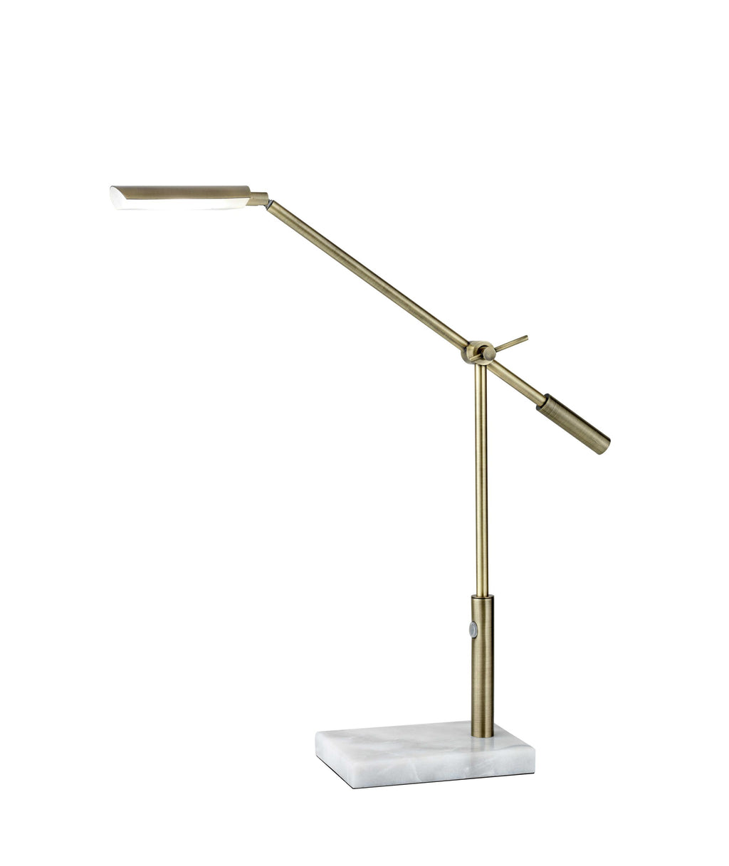 Sleek Brass Metal Adjustable And Dimmable Led Desk Lamp - 99fab 