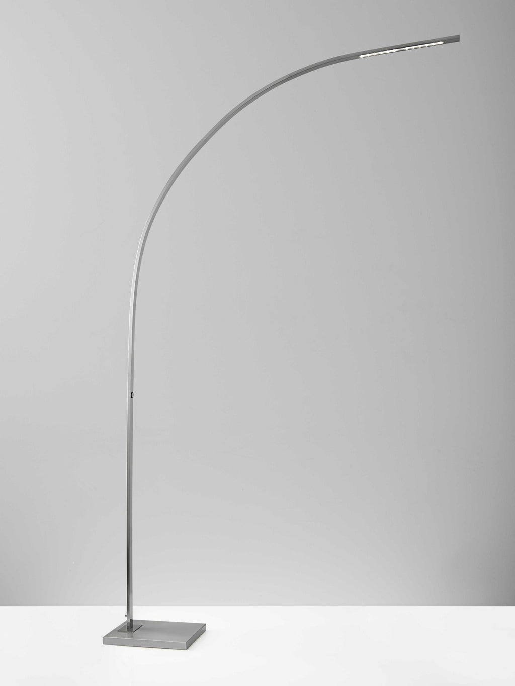 Futuristic Brushed Steel Metal Led Arc Floor Lamp - 99fab 