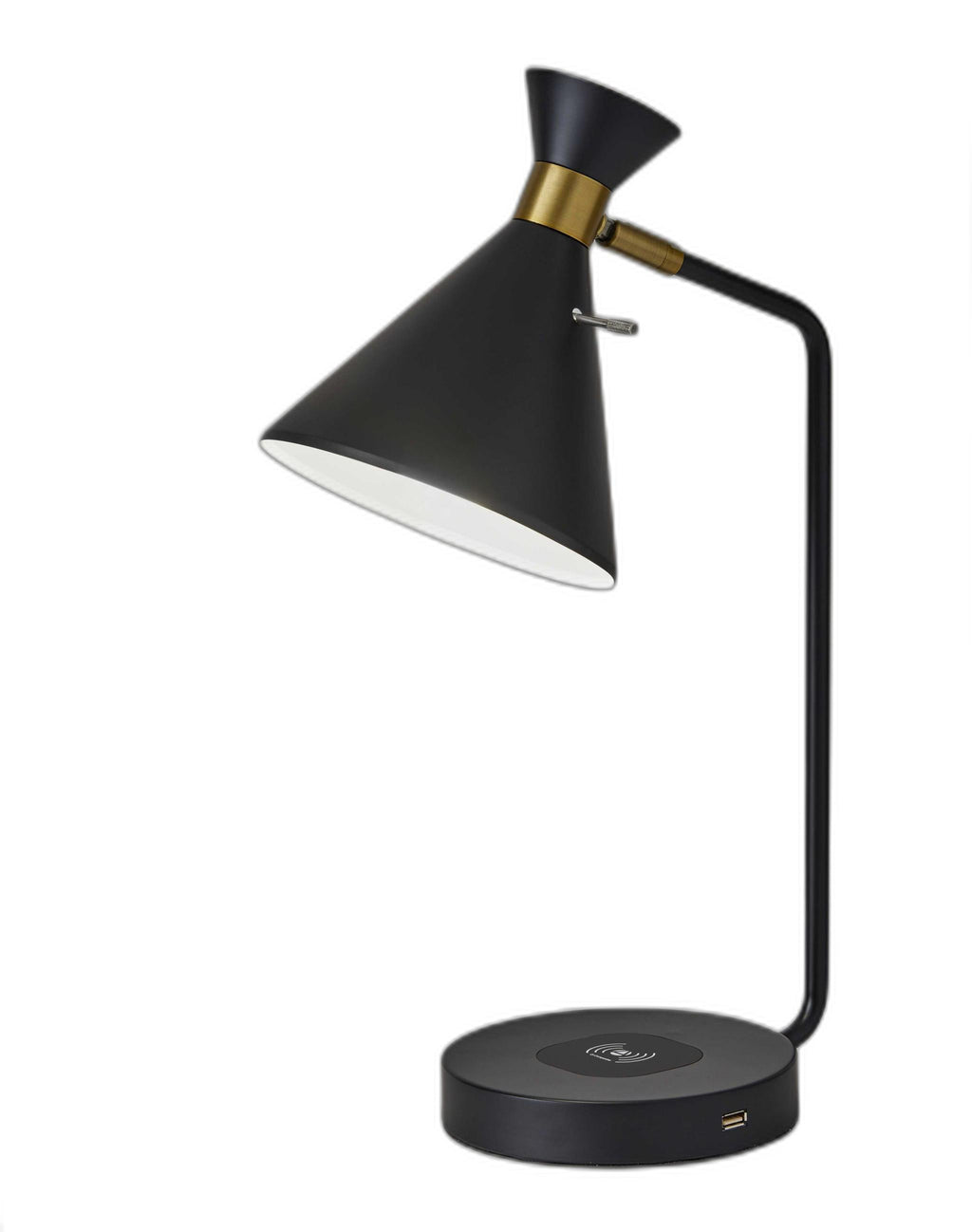 Asymmetrical Diabolo Black Metal Desk Lamp - 99fab 