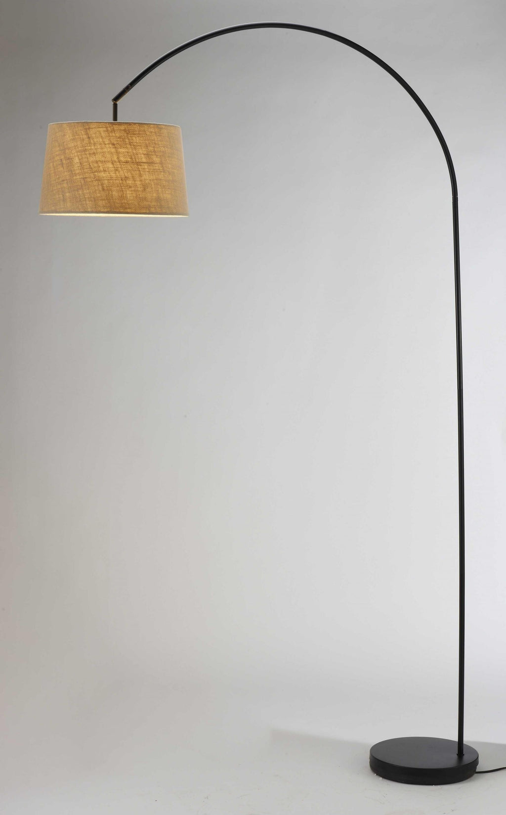 Sweeping Curve Floor Lamp In Black Metal - 99fab 