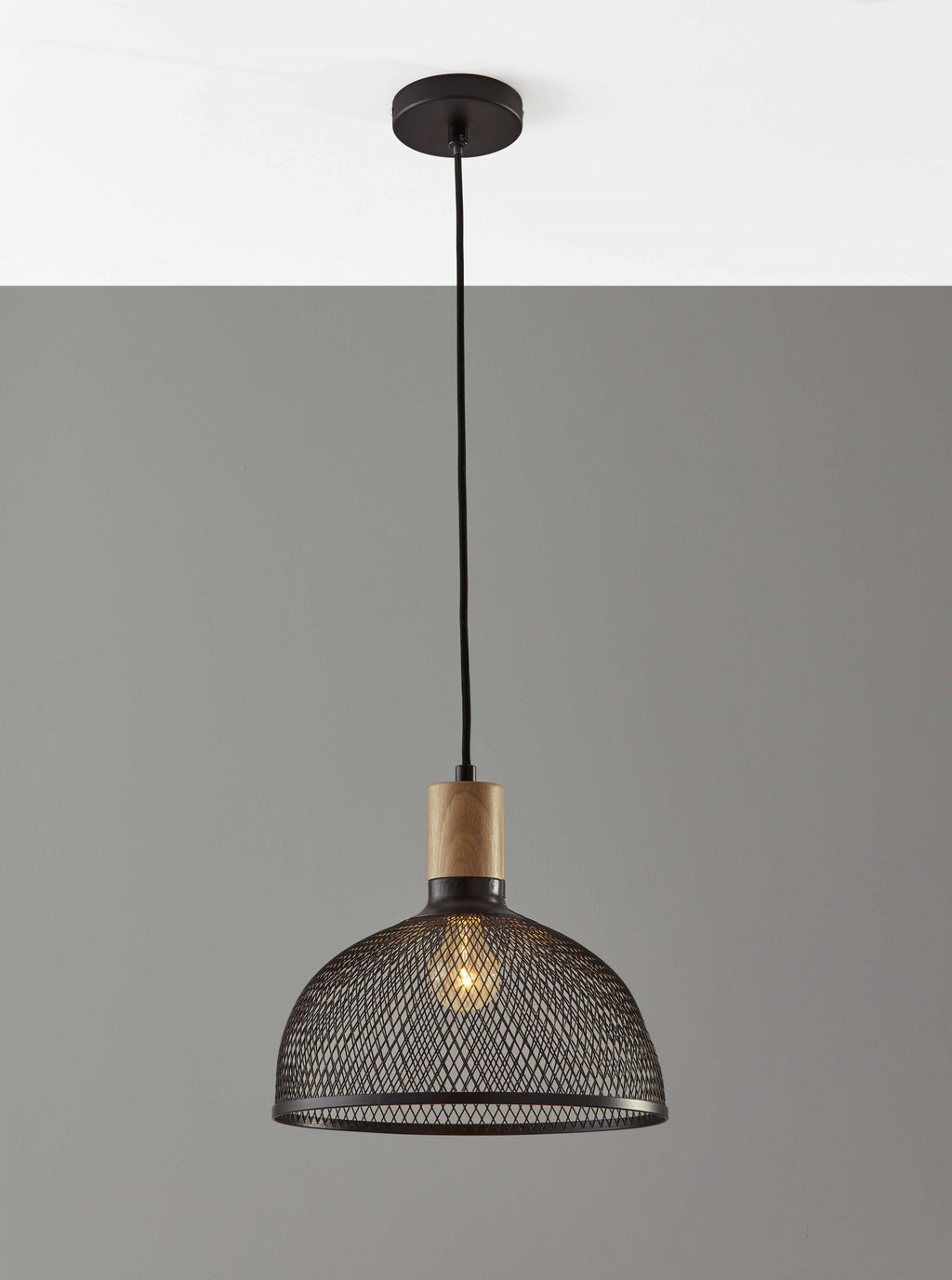 Caged Black Metal Large Ceiling Pendant - 99fab 