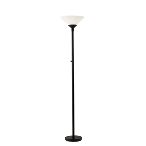 73" Torchiere Floor Lamp With White Cone Shade