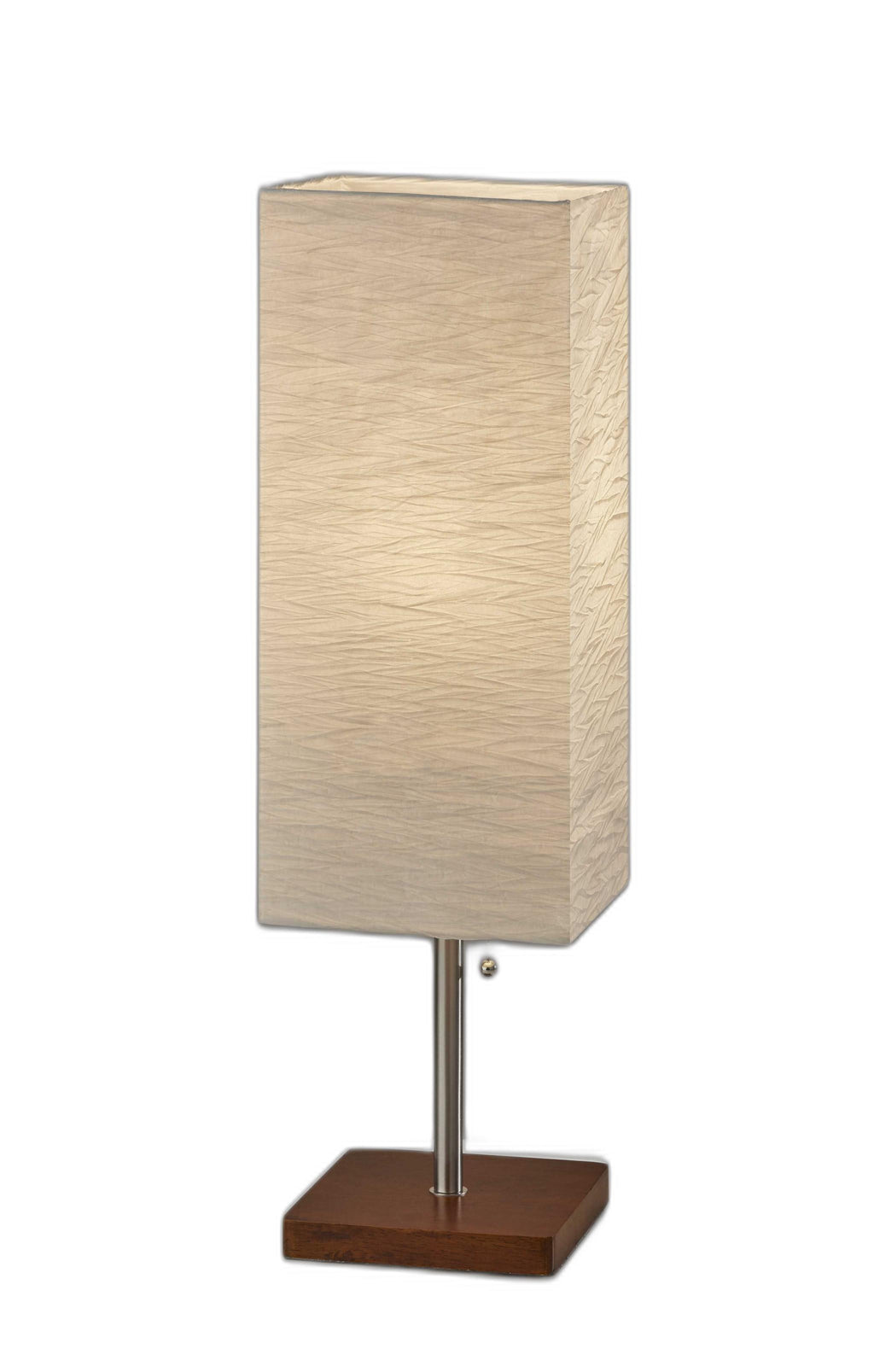 Wildside Paper Shade With Walnut Wood Table Lamp - 99fab 