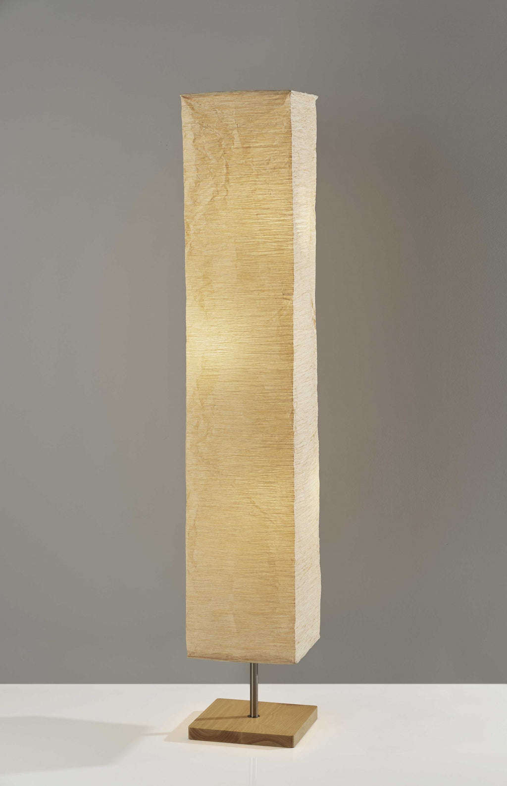 Wildside Paper Shade Floor Lamp With Natural Wood Base - 99fab 