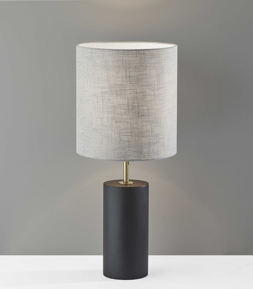 Walnut Wood Circular Block Table Lamp - 99fab 