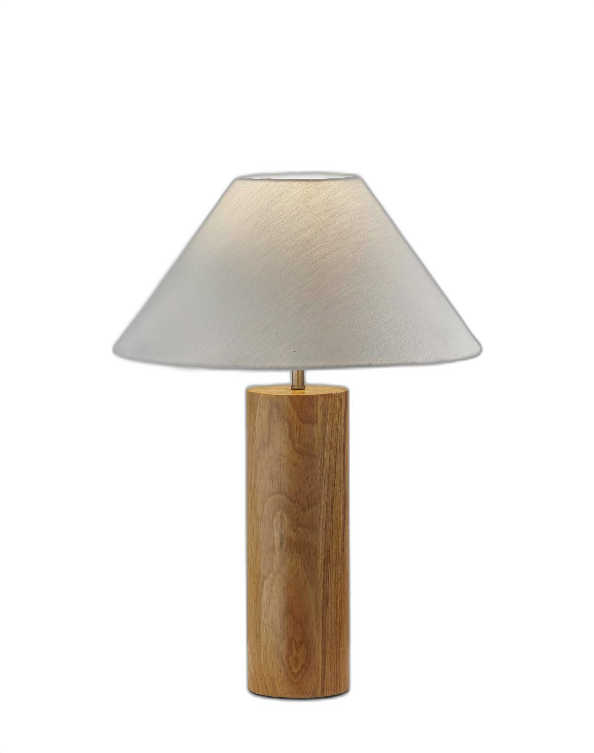 Canopy Natural Wood Block Table Lamp