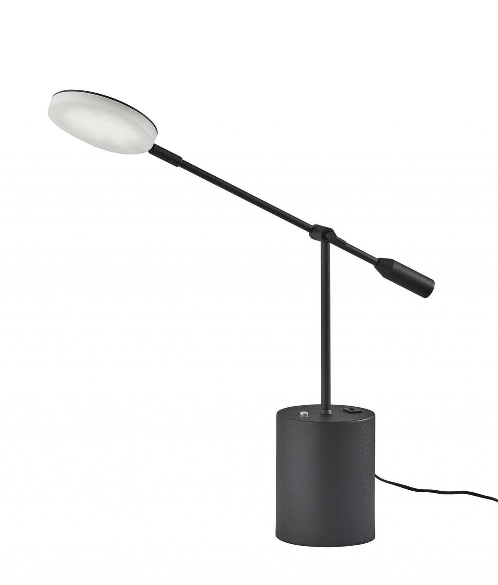 Black Metal Saucer Led Adjustable Desk Lamp - 99fab 