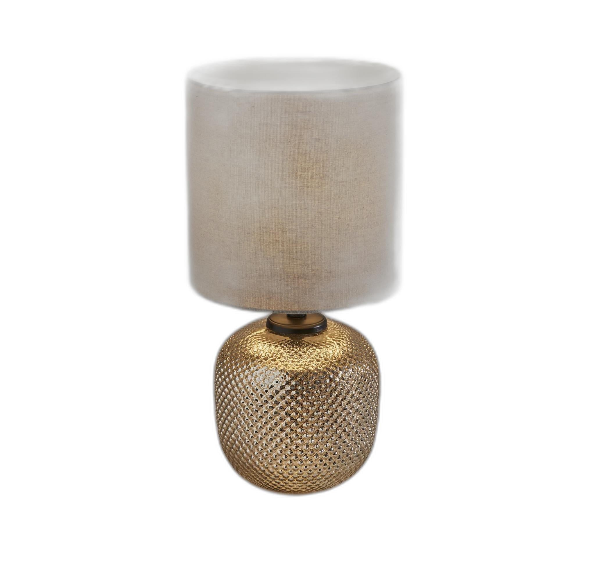 Bronze Metal Dotty Table Lamp with Night Light