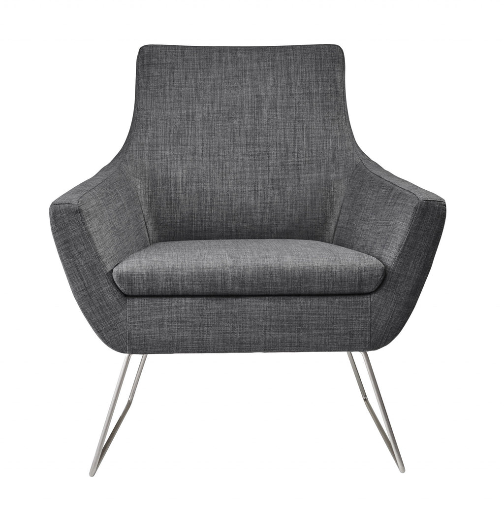 Dark Grey Upholstered Armchair - 99fab 