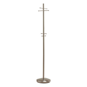 13" X 67" Brushed Steel Brushed Steel Coat Rack