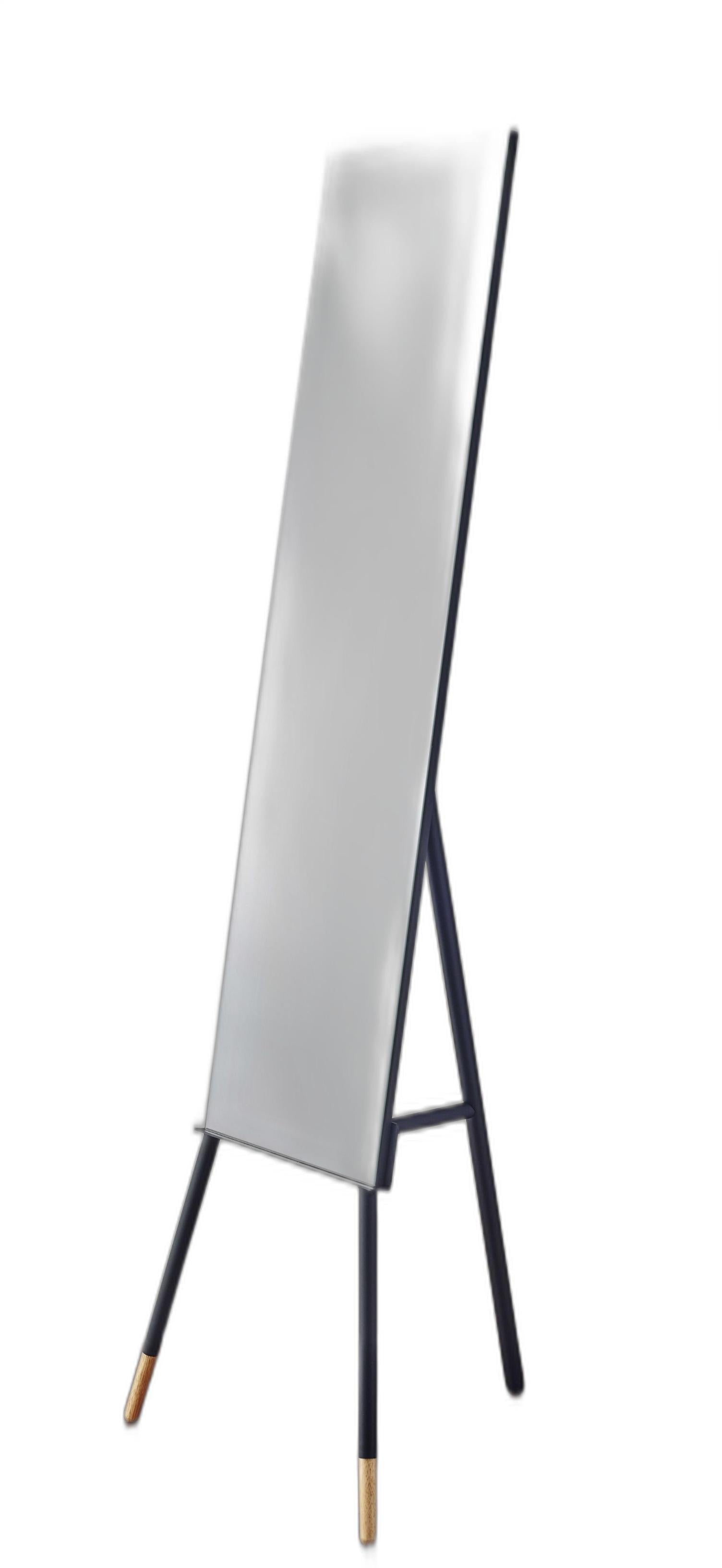 57" Matte Rectangle Cheval Standing Mirror Freestanding With Metal Frame