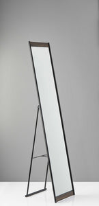 60" Matte Rectangle Cheval Standing Mirror Freestanding With Metal Frame