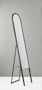 64" Metalic Arch Cheval Standing Mirror Freestanding With Metal Frame