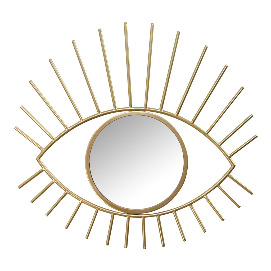 Gold Metal Eye Wall Mirror - 99fab 