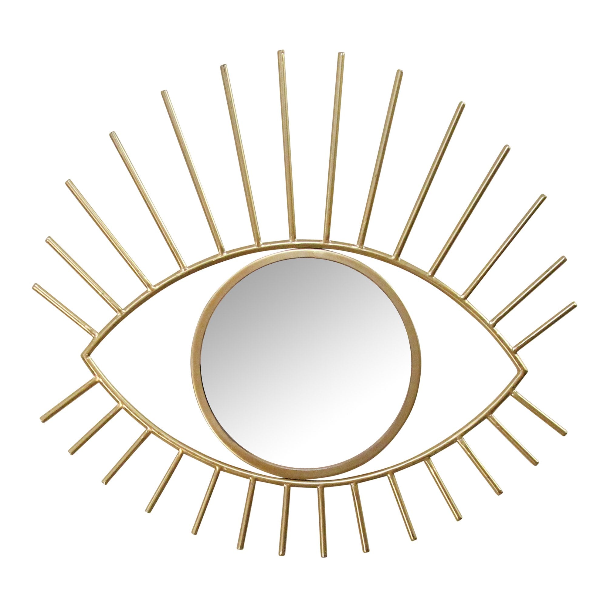 Gold Metal Eye Wall Mirror