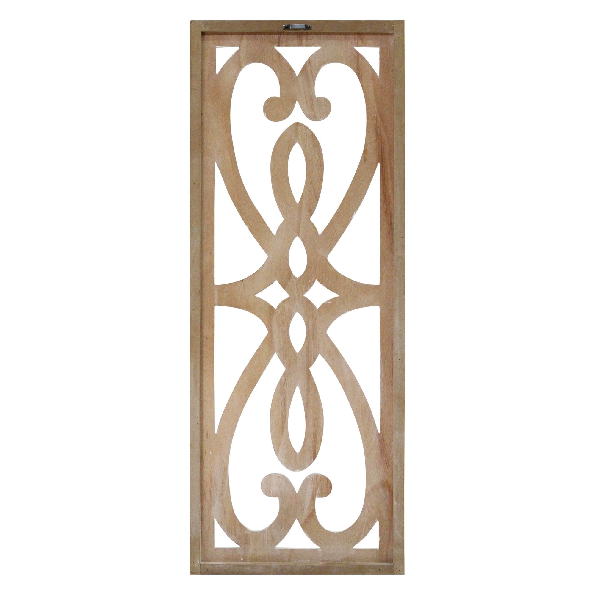 Distressed Heart And Fleur De Lis Wood Panel Wall Decor