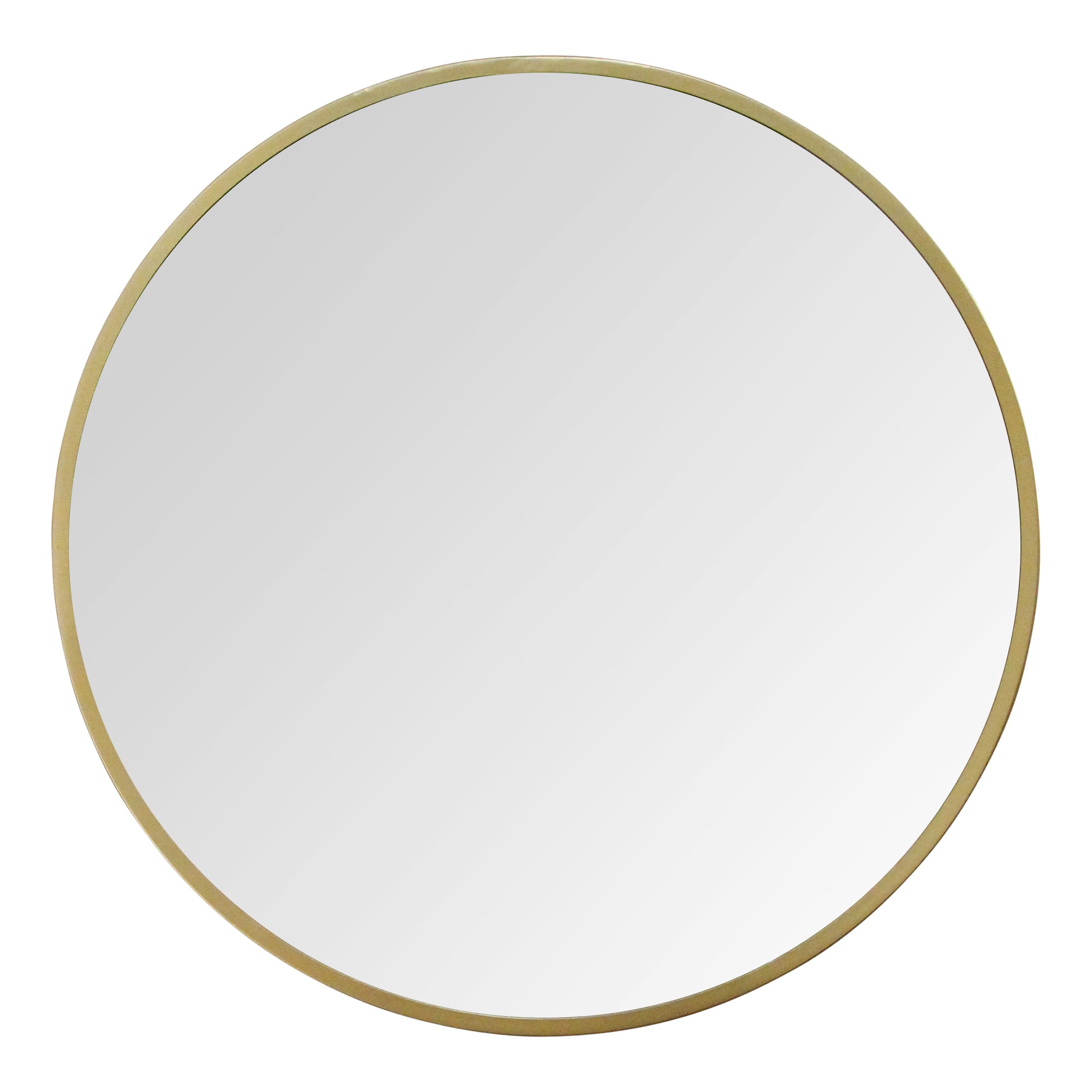 28 Round Chic Gold Metal Framed Wall Mirror