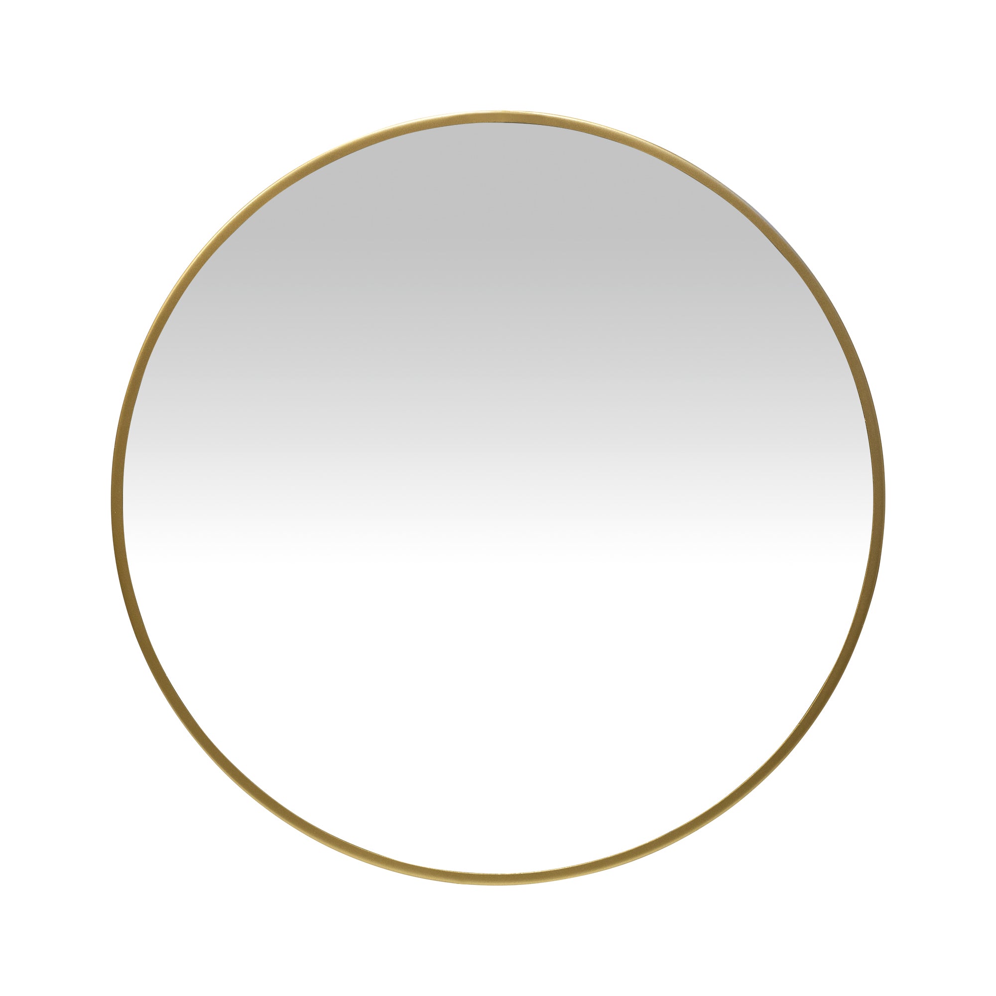 28 Round Chic Gold Metal Framed Wall Mirror