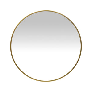 28 Round Chic Gold Metal Framed Wall Mirror