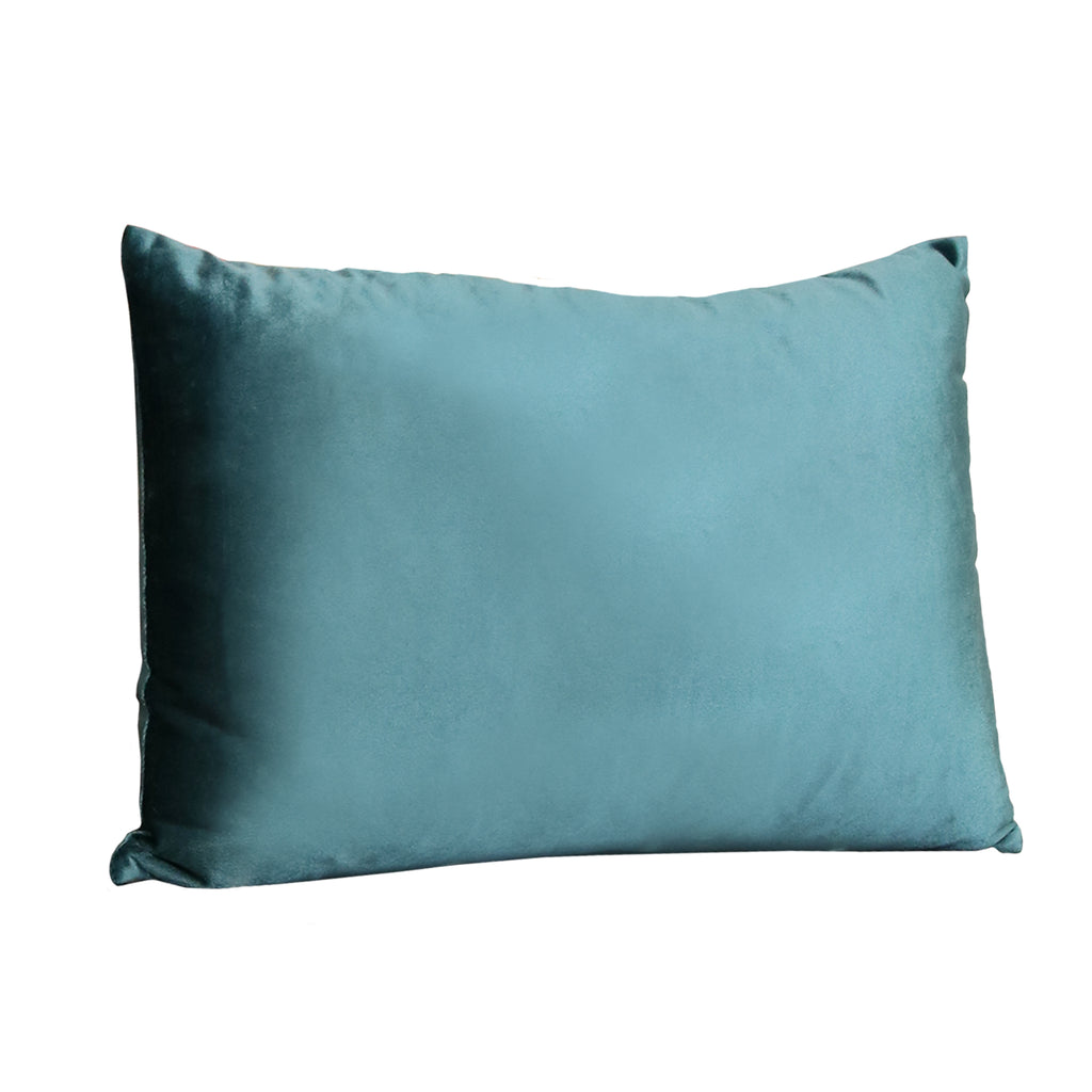 Teal Velvet Lumbar Pillow - 99fab 