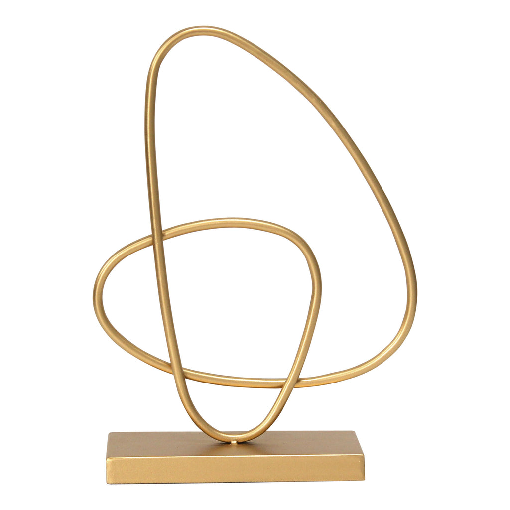 Gold Abstract Metal Tabletop Sculpture - 99fab 