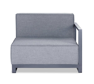 37" Gray Linen Side Chair