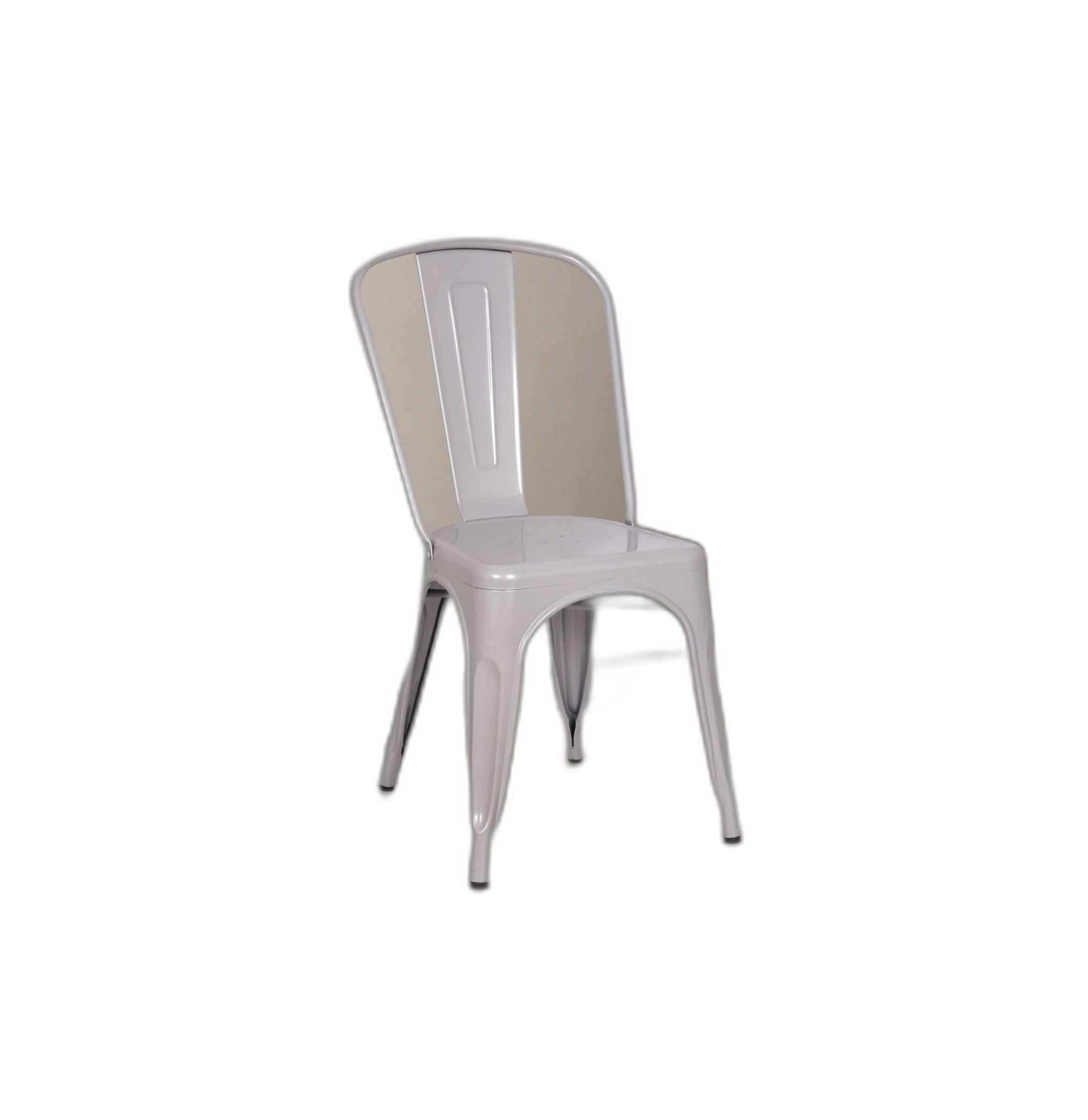 17" X 20" X 33" Silver Metal Side Chair (Set-2)