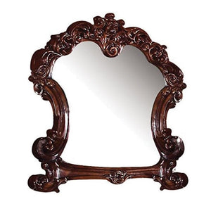 45" Antique Crowned Top Dresser Mirror Mounts To Dresser With Solid Wood Frame