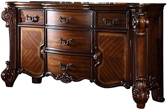 71" Solid Wood Five Drawer Standard Dresser