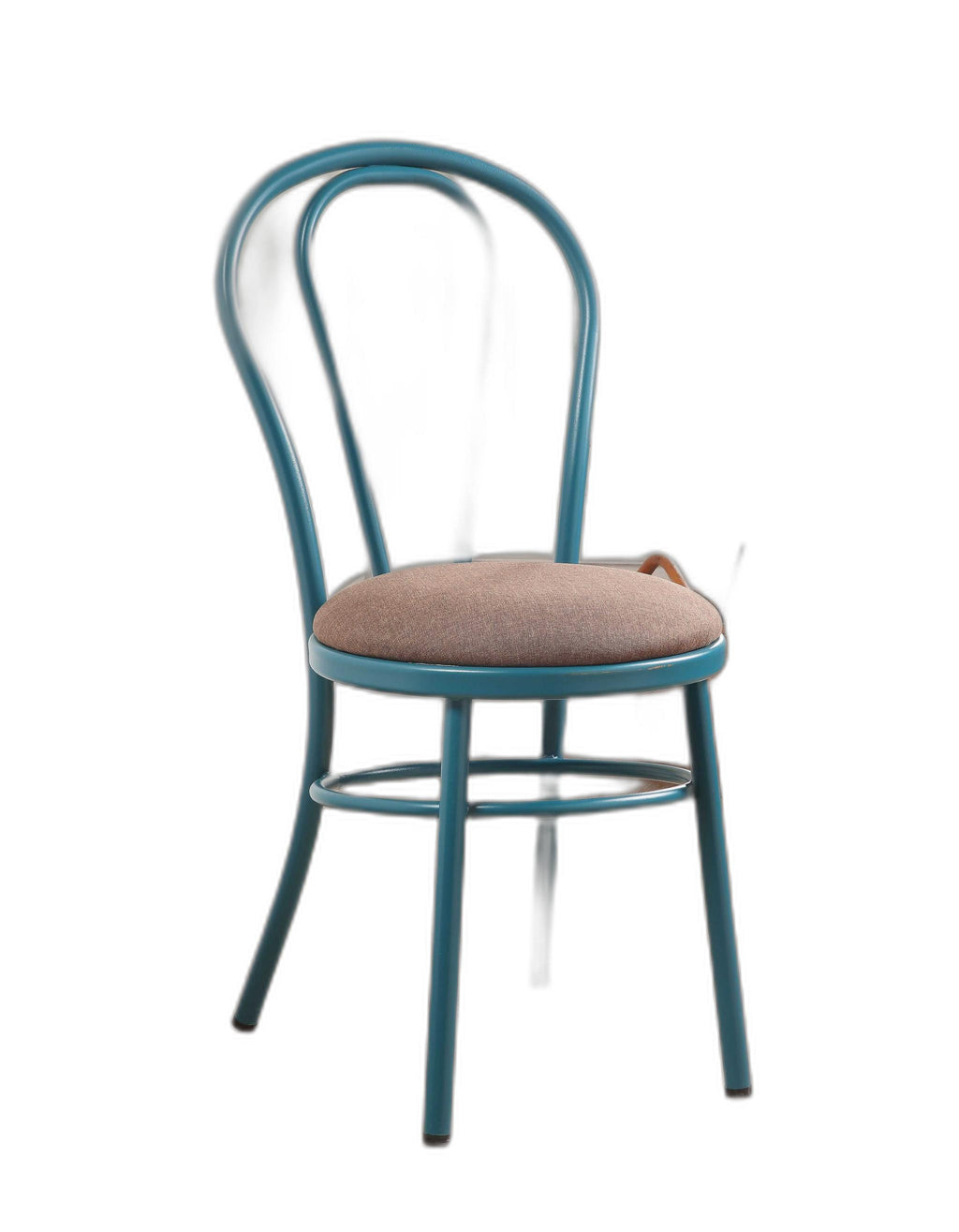 Set Of 2 Restaurant Style Arch Back Teal And Taupe Dining Chairs - 99fab 