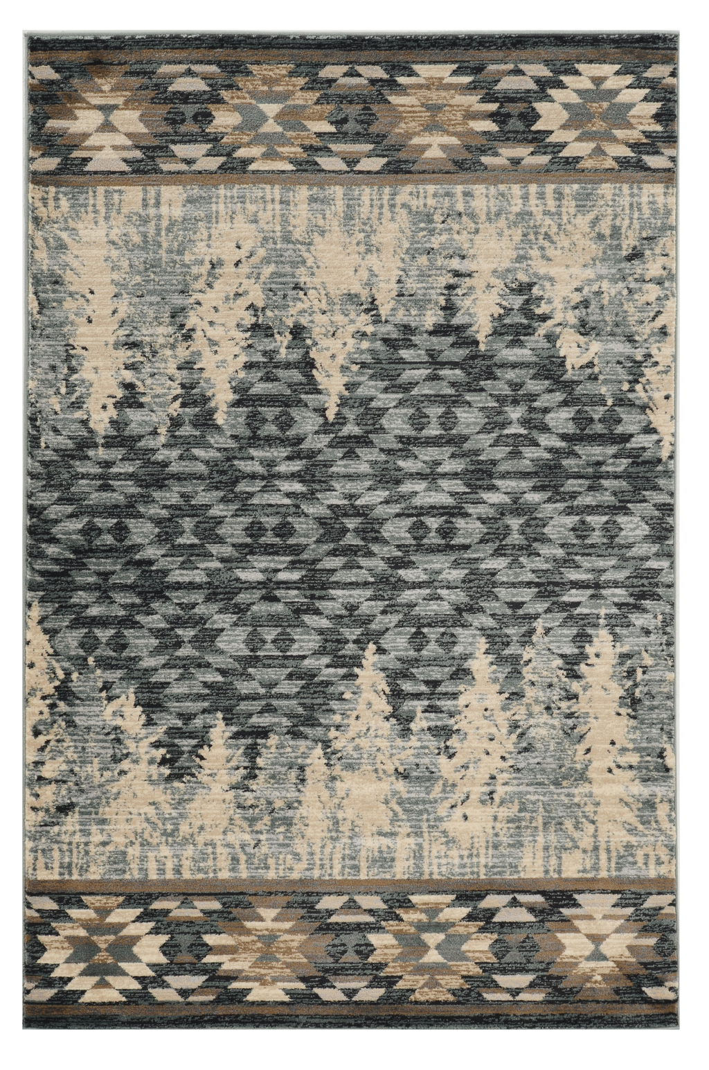 8'X10' Slate Blue Machine Woven Pinegrove Lodge Indoor Area Rug - 99fab 