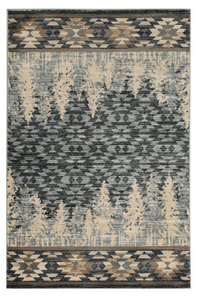 8'X10' Slate Blue Machine Woven Pinegrove Lodge Indoor Area Rug