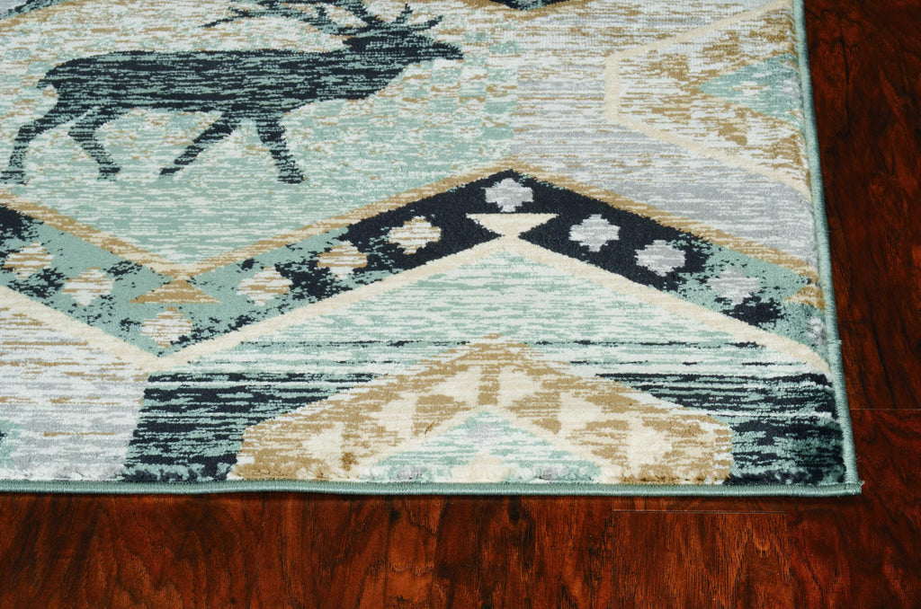 3' X 5' Seafoam Polypropylene Rug - 99fab 