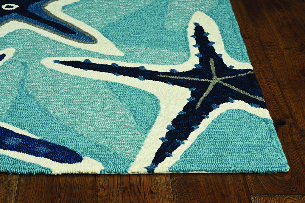 2' X 3' Blue Polypropylene Accent Rug - 99fab 