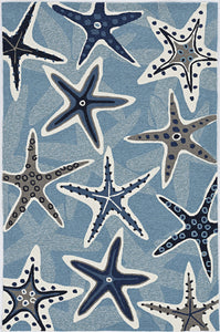 2' X 3' Blue Polypropylene Accent Rug