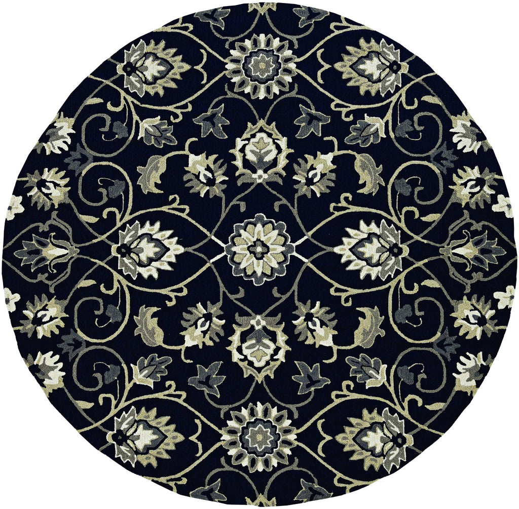 90 X 90 Navy Polypropylene Rug - 99fab 