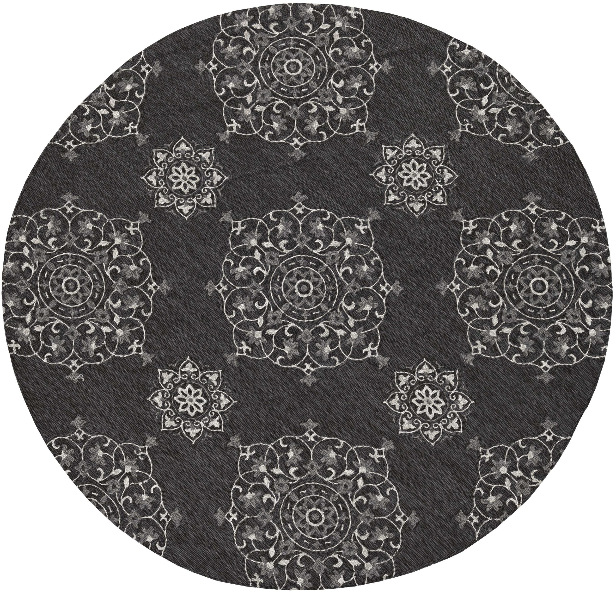 90 X 114 Charcoal Polypropylene Rug