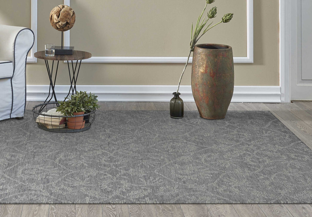 78 X 114 Grey Wool Rug - 99fab 