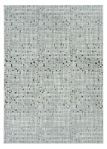 3' X 5' Grey Mosaic Area Rug