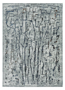 3' X 5' Grey Abstract Lines Area Rug